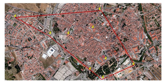 Spatial representation of the location of municipal buildings in the historic centre.